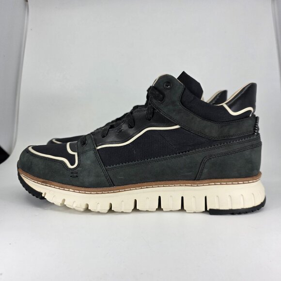 Cole Haan Zero Grand C20034 Black White Leather Mid Boot Size 11W Comfy
